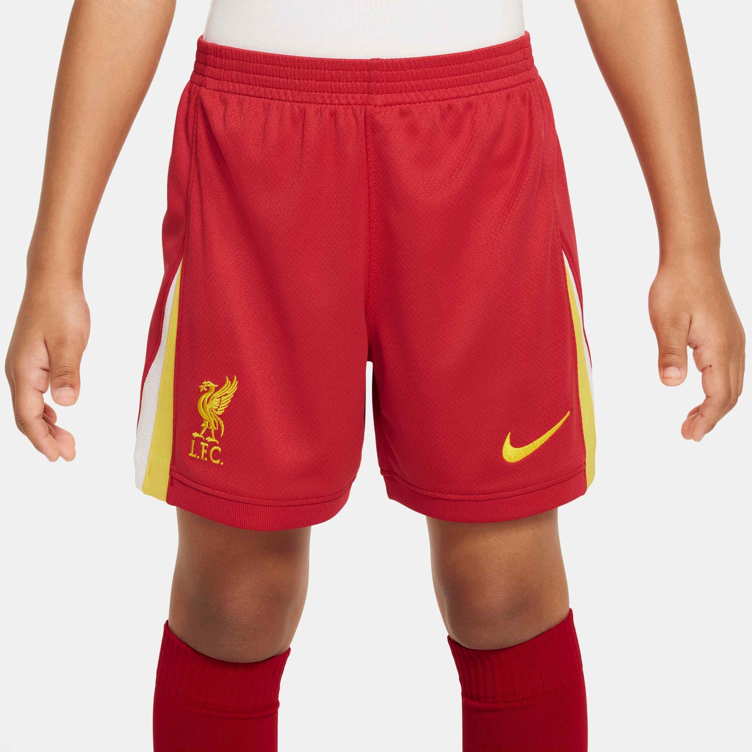 Nike 2024-25 Liverpool Little Kids' Stadium Home Kit (Shorts - Front)