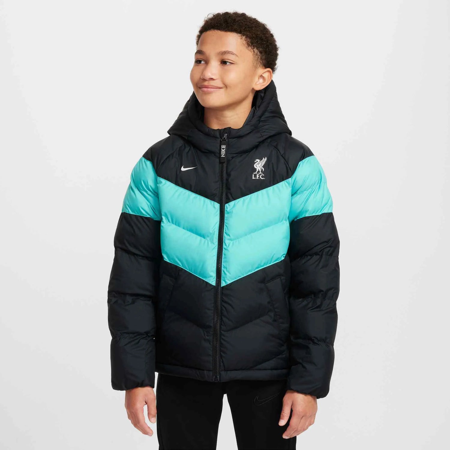 Nike 2024-25 Liverpool Youth Synthetic-Fill Hooded Jacket (Model - Front)