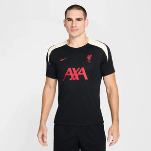 Nike 2025 Liverpool Men's Strike Training Jersey Black/Coconut Milk/Gym Red (Model - Front)