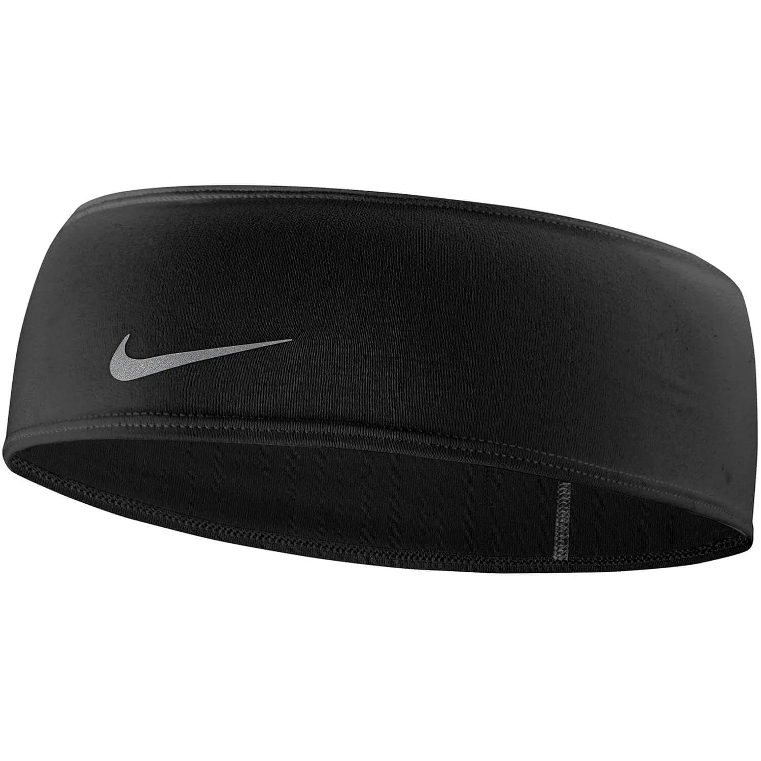 Nike Dri-Fit Swoosh Headband 2.0 Black/Silver (Front)