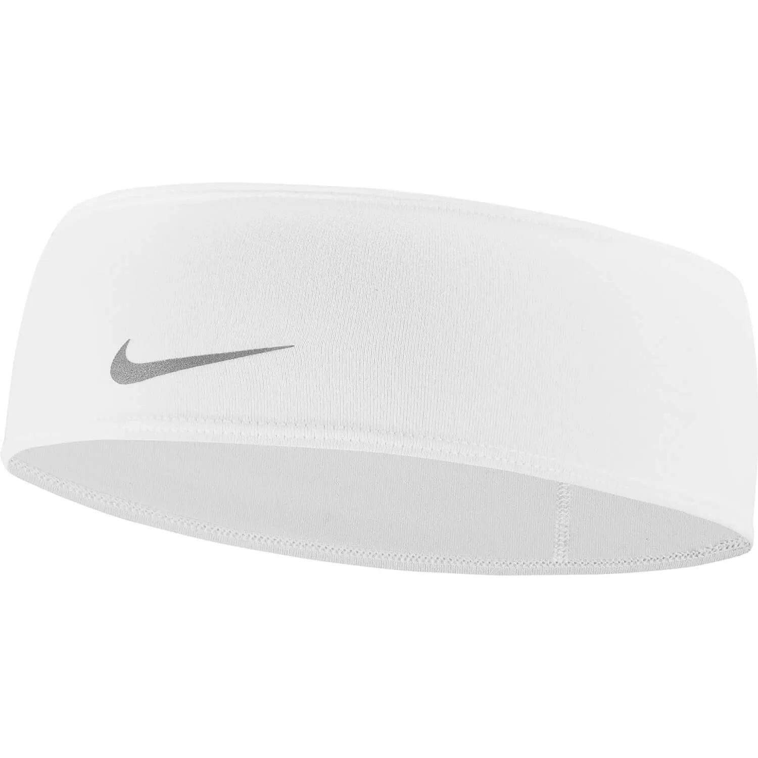 Nike Dri-Fit Swoosh Headband 2.0 White/Silver (Front)