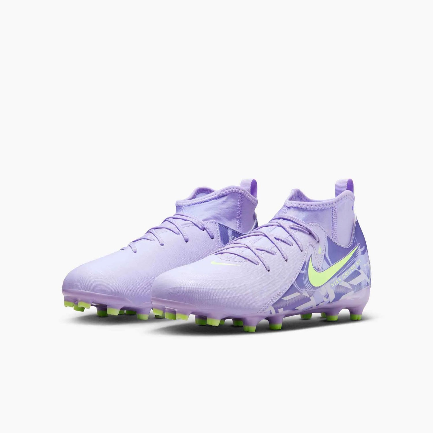 Nike JR Phantom Luna II Academy NU1 Firm Ground Soccer Cleats - United Pack (SP25) (Pair - Lateral)