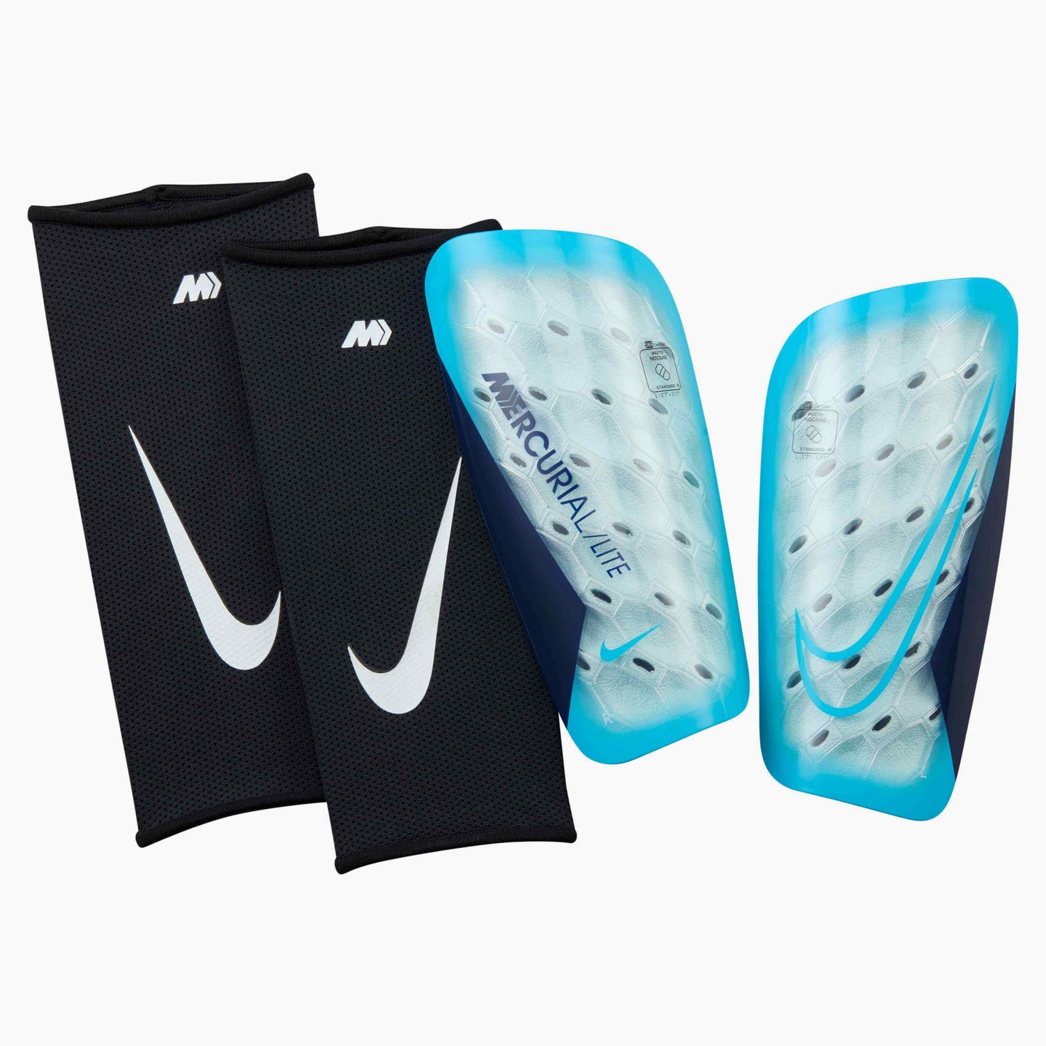 Nike Mercurial Lite Shin Guards Blue Fury/Black/Blue Fury (Set)