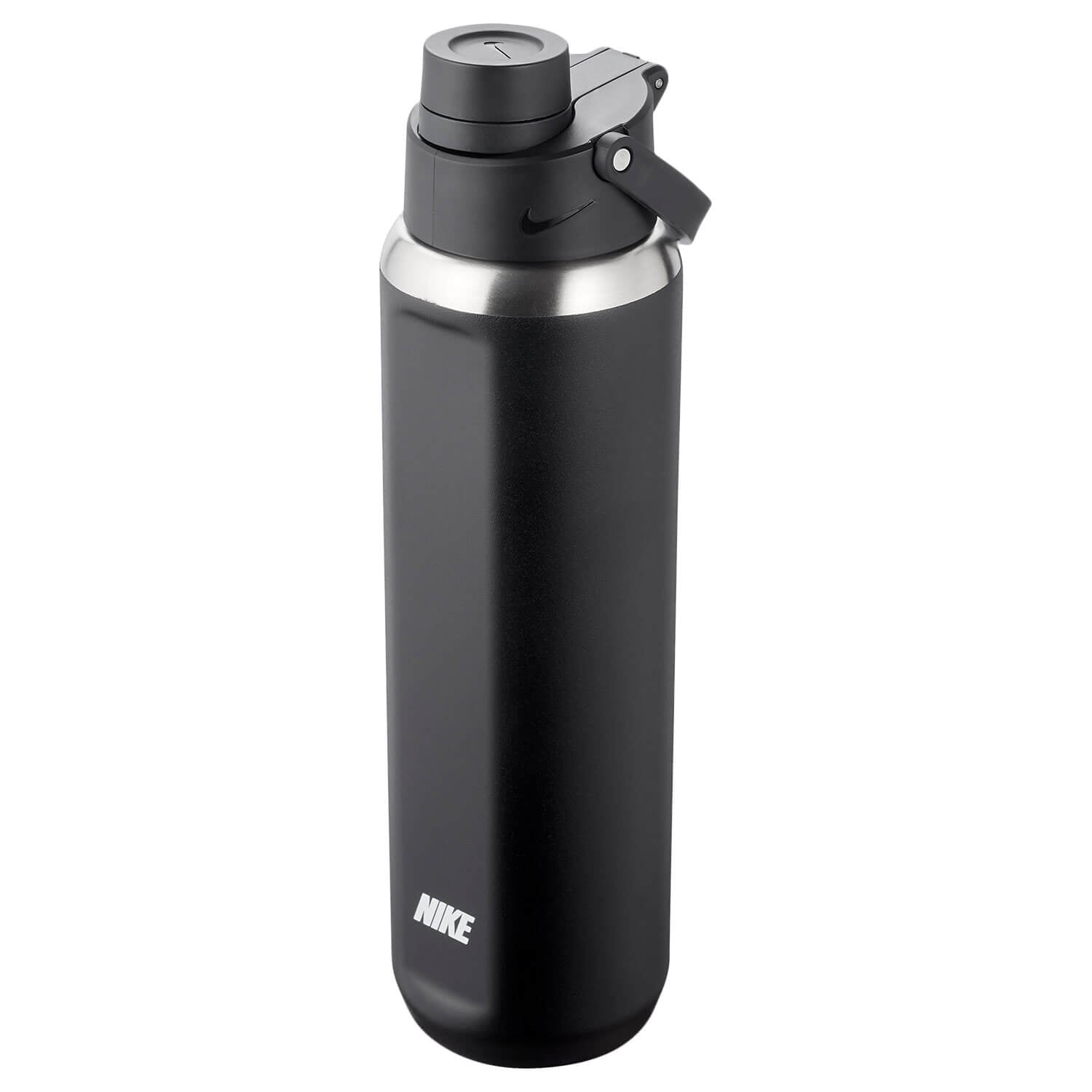 Nike Stainless Steel Recharge Chug Bottle 24 OZ Black-White (Front)