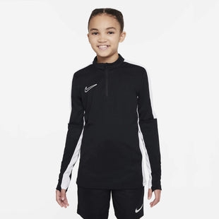 Nike Youth Academy 23 Drill Top Black White White (Model - Front)