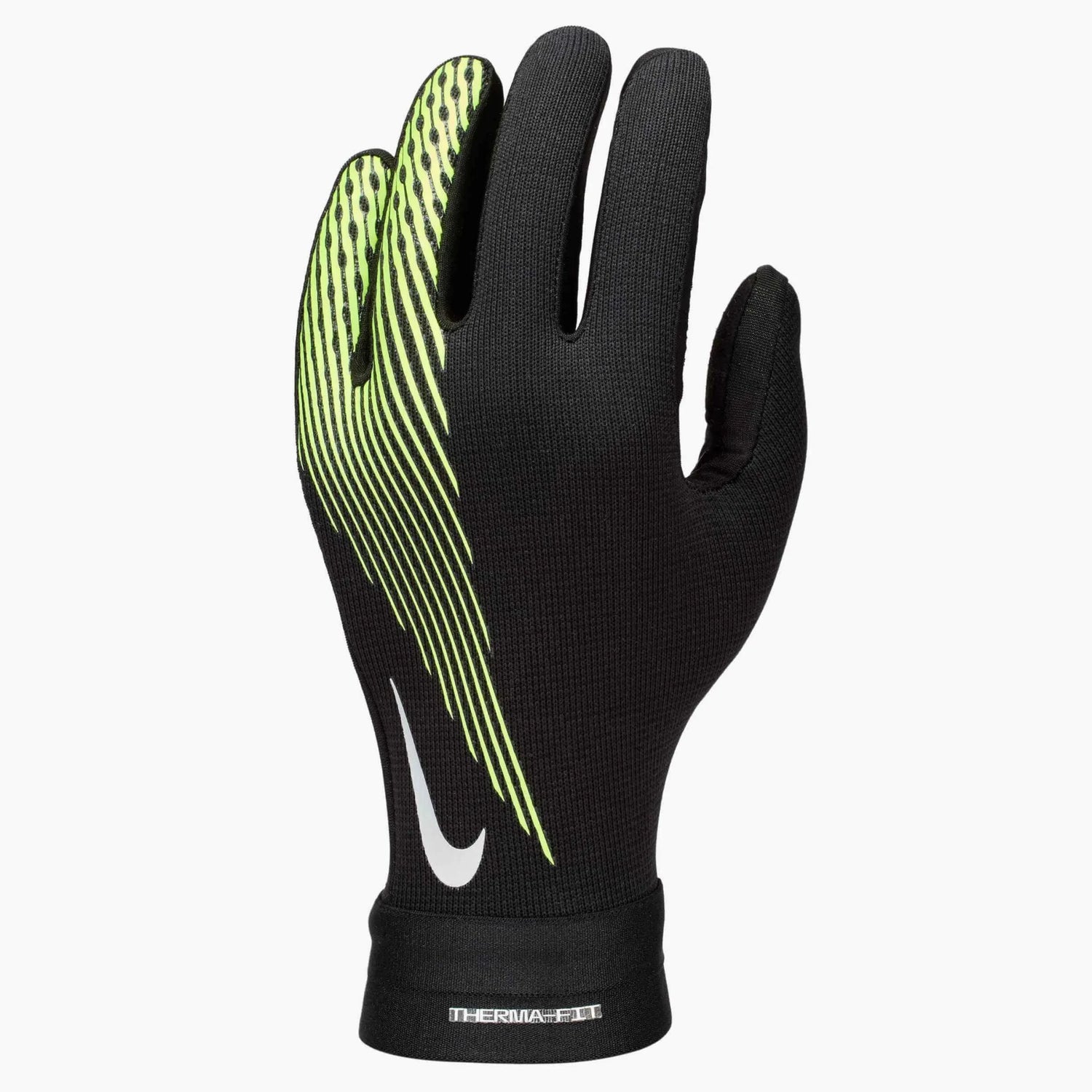 Nike Youth Academy Therma-Fit Field Player Glove Black-Black-Volt (Single - Outer)