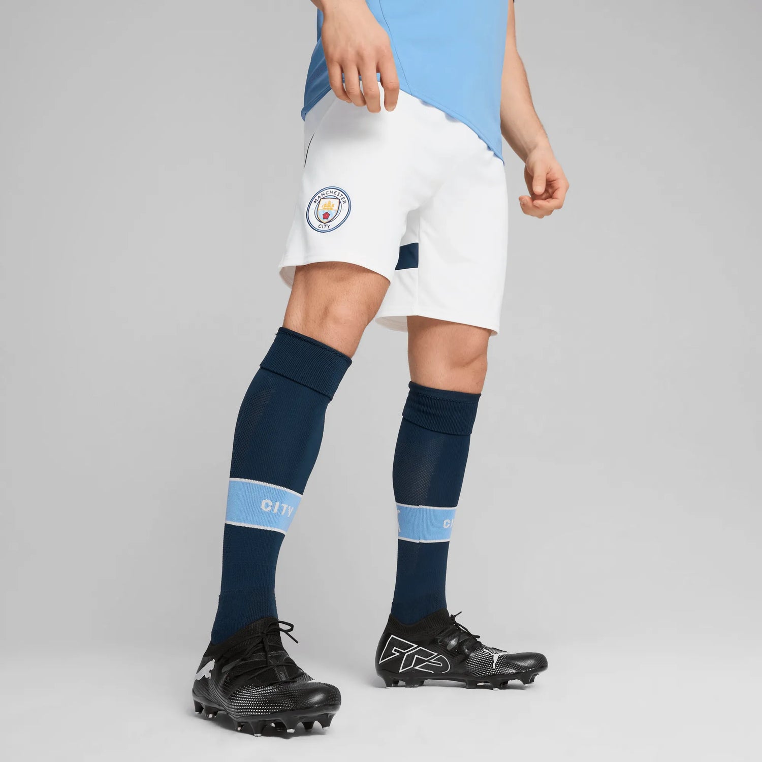 Puma 2024-25 Manchester City Men's Stadium Home Shorts (Model - Front)