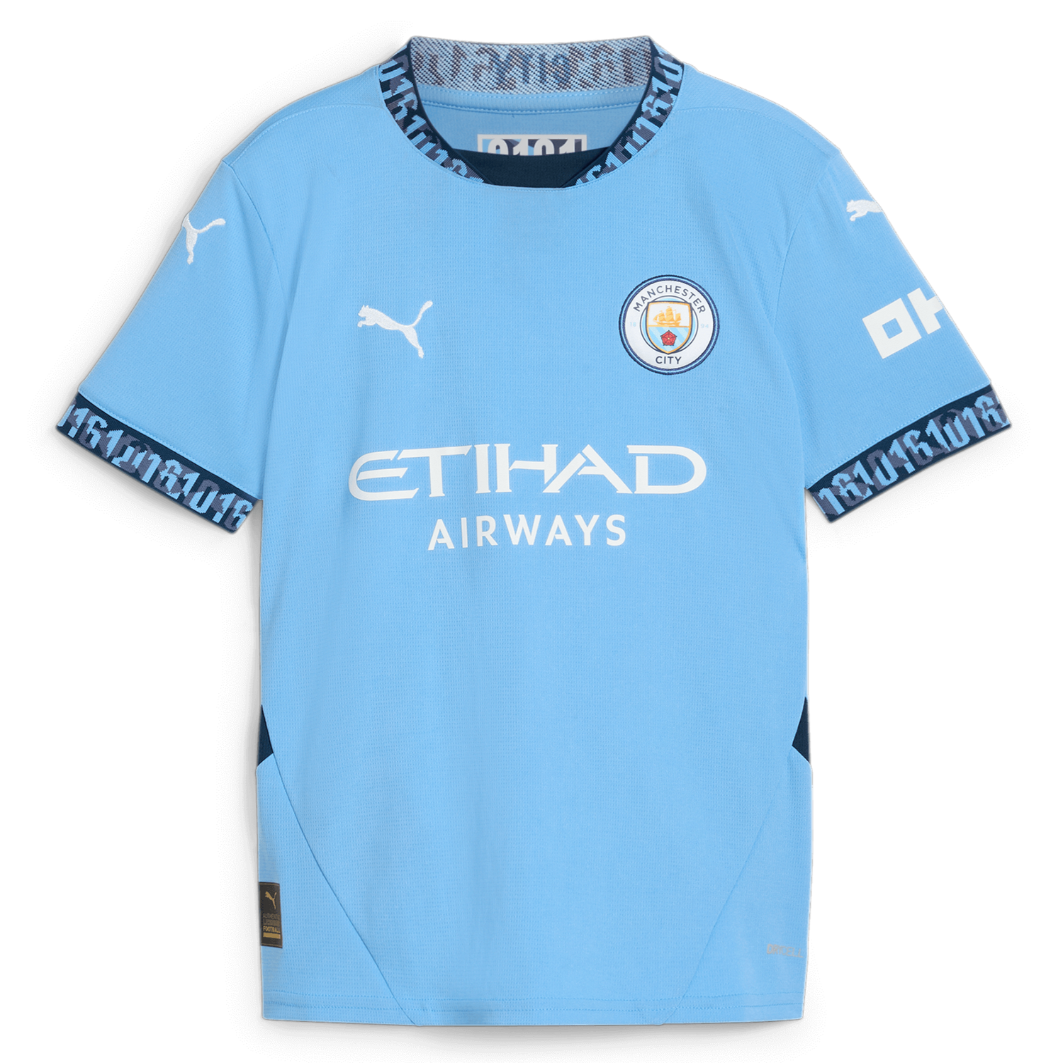 Puma 2024-25 Manchester City Youth Stadium Home Jersey (Front)