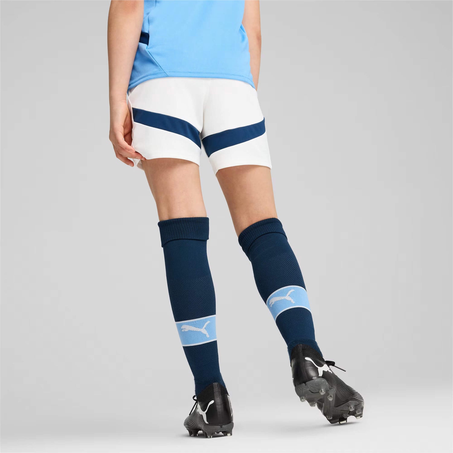 Puma 2024-25 Manchester City Youth Stadium Home Shorts (Model - Back)