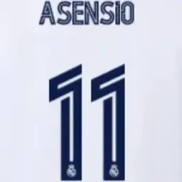 Real Madrid 2021/22 Home Asensio #11 Jersey Name Set