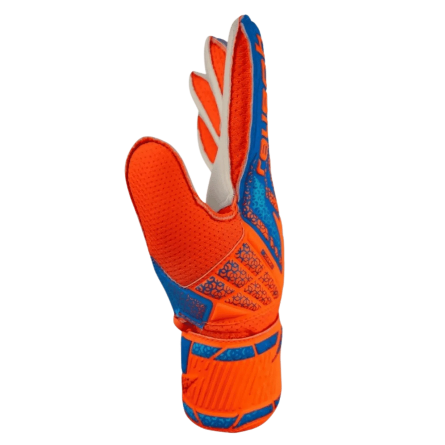 Reusch Attrakt Solid Goalkeeper Gloves Shocking Orange/Blue (Single - Side)