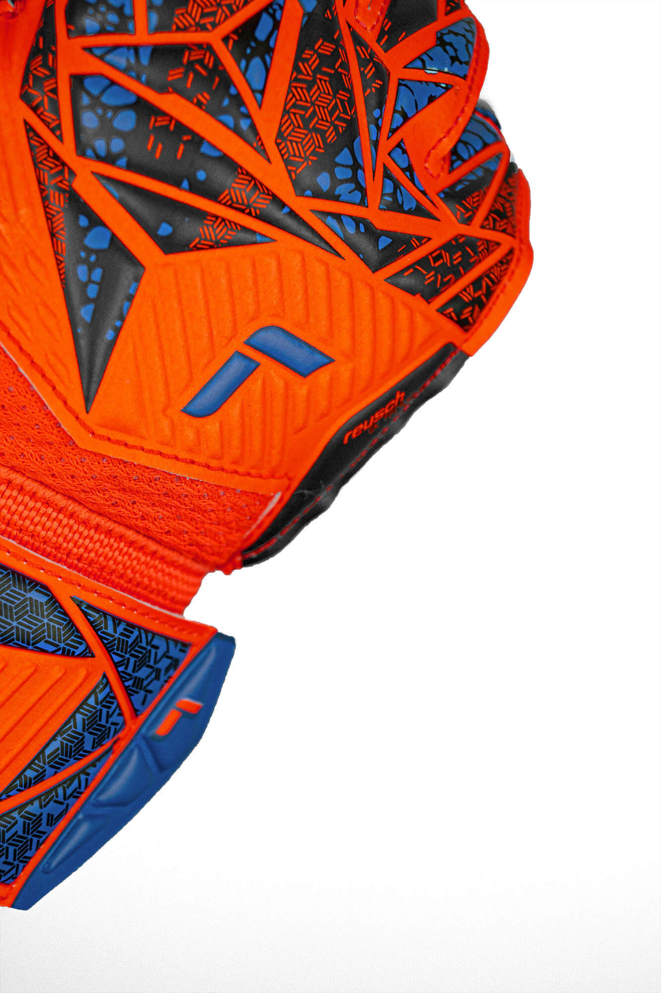 Reusch JR Attrakt Silver Hyper Orange-Electric Blue-Black (Detail 1)