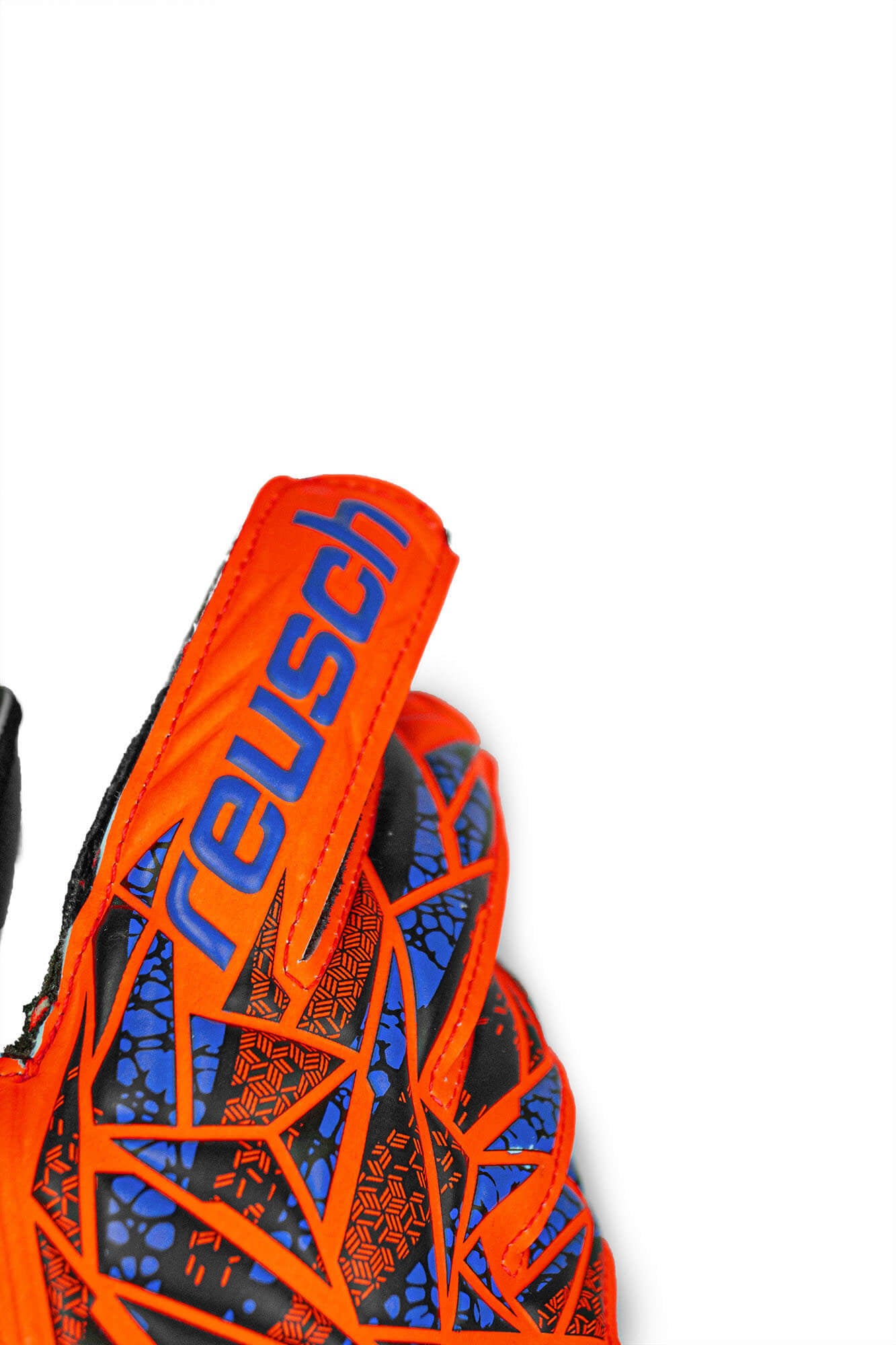 Reusch JR Attrakt Silver Hyper Orange-Electric Blue-Black (Detail 2)