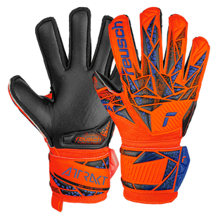 Reusch JR Attrakt Silver Hyper Orange-Electric Blue-Black (Pair)