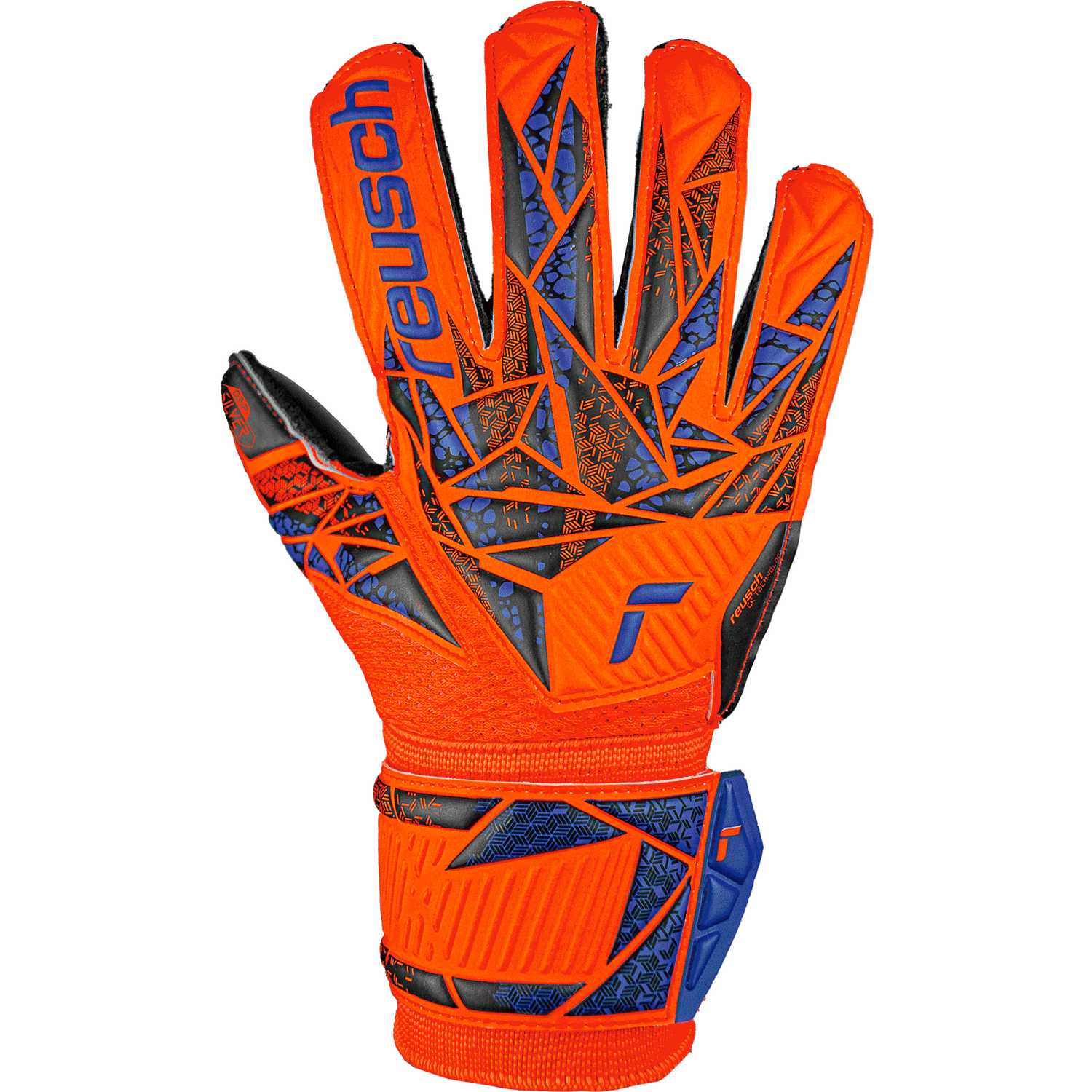 Reusch JR Attrakt Silver Hyper Orange-Electric Blue-Black (Single - Outer)