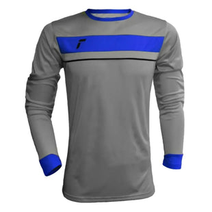 Reusch Men's Match Long-Sleeve Padded Goalkeeper Soccer Jersey Vapor Grey-Deep Blue (Front)