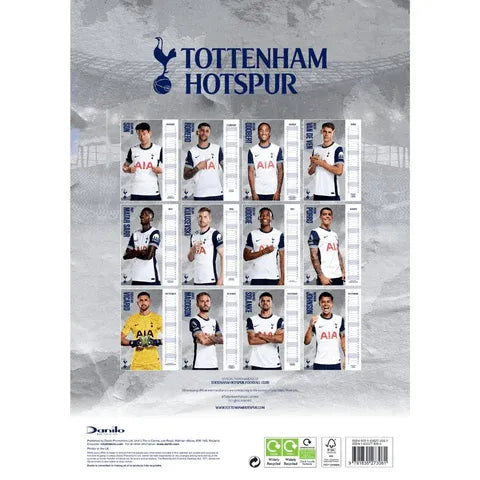 Tottenham 2025 Official Calendar (Back)