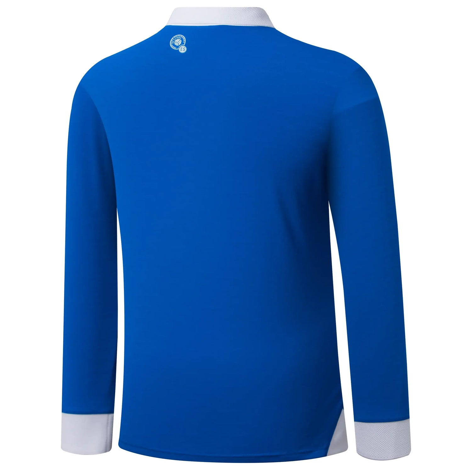 Umbro 2025-26 El Salvador Men's Stadium Home Long-Sleeve Soccer Jersey (Back)