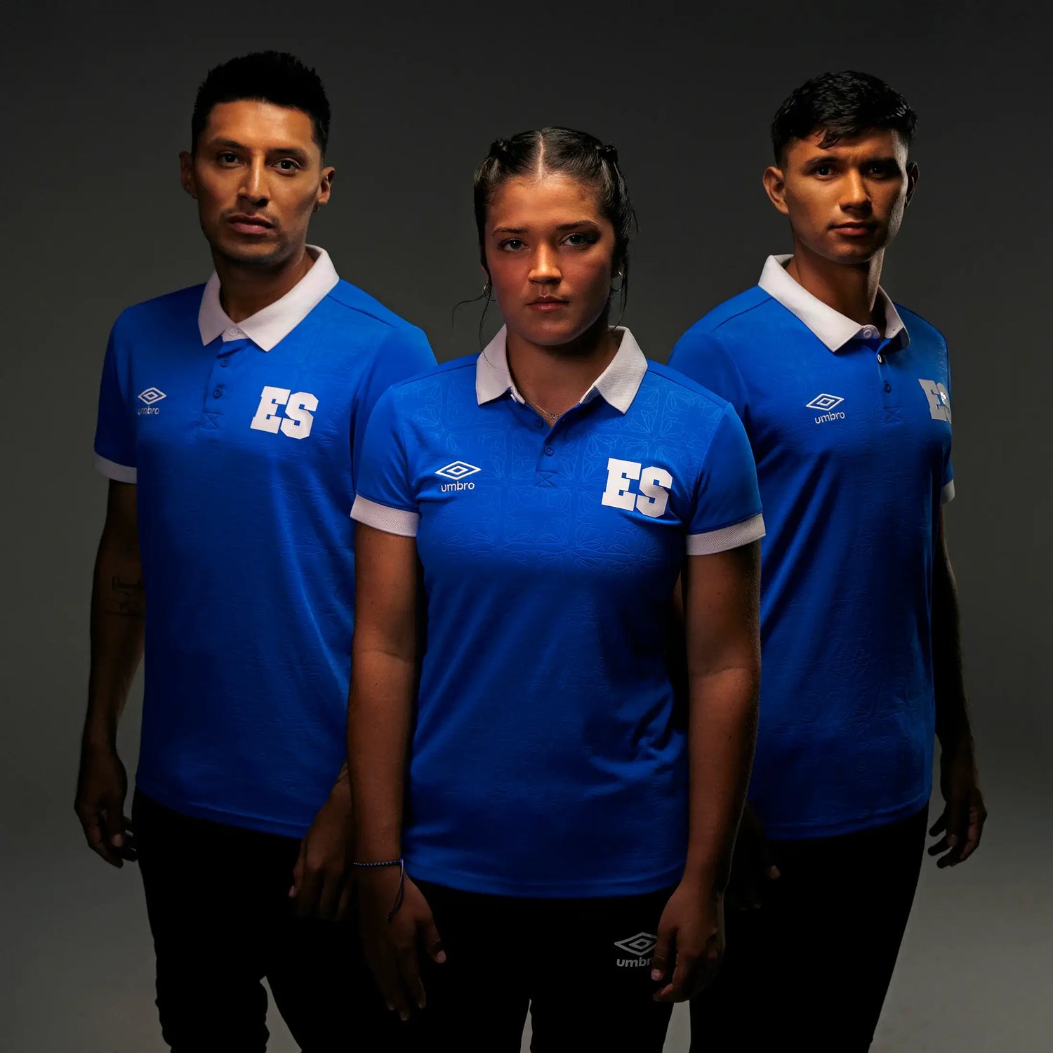 Umbro 2025-26 El Salvador Women's Stadium Home Soccer Jersey (Models - Front)