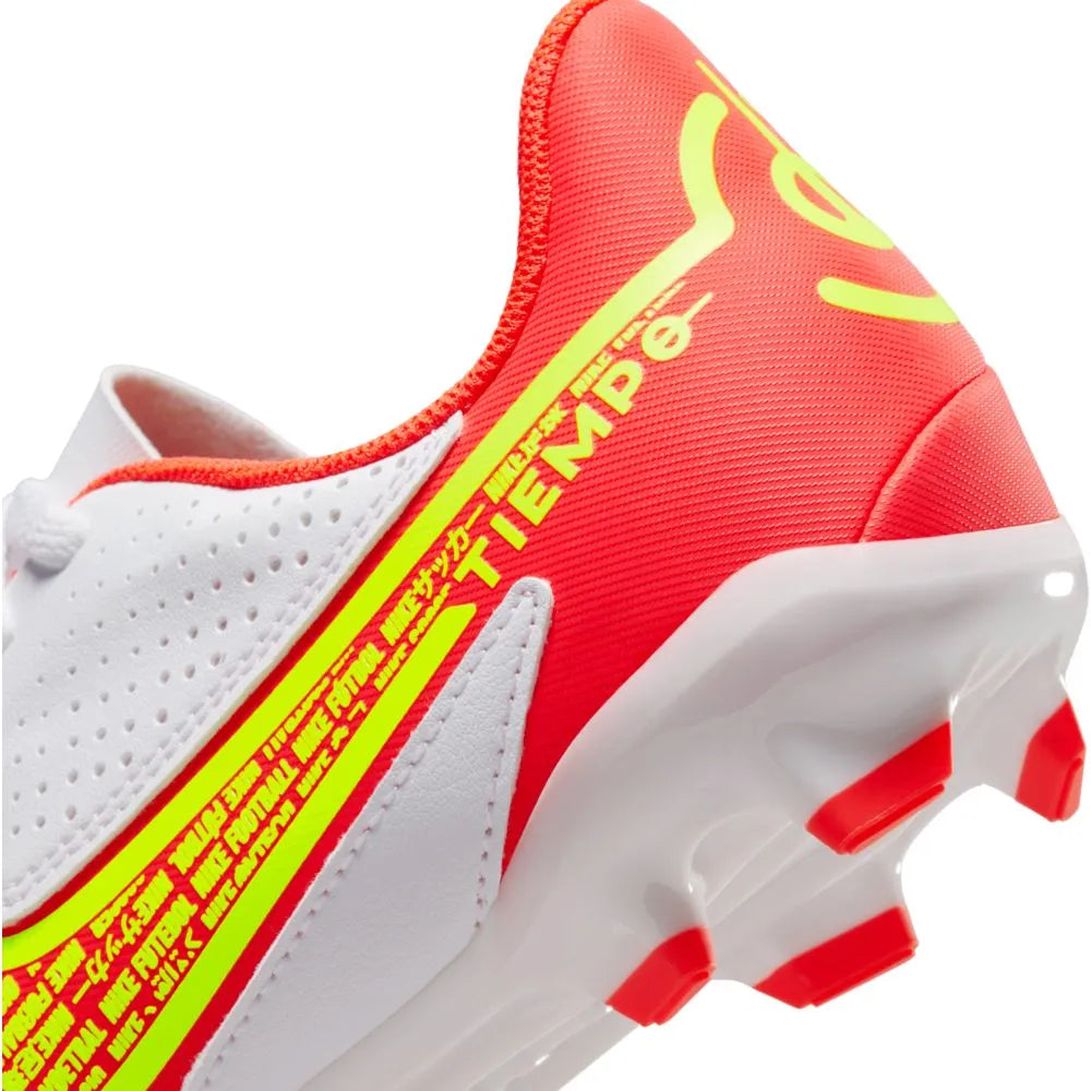 Nike JR Legend 9 Club FG-MG - White-Volt-Crimson (Detail 2)