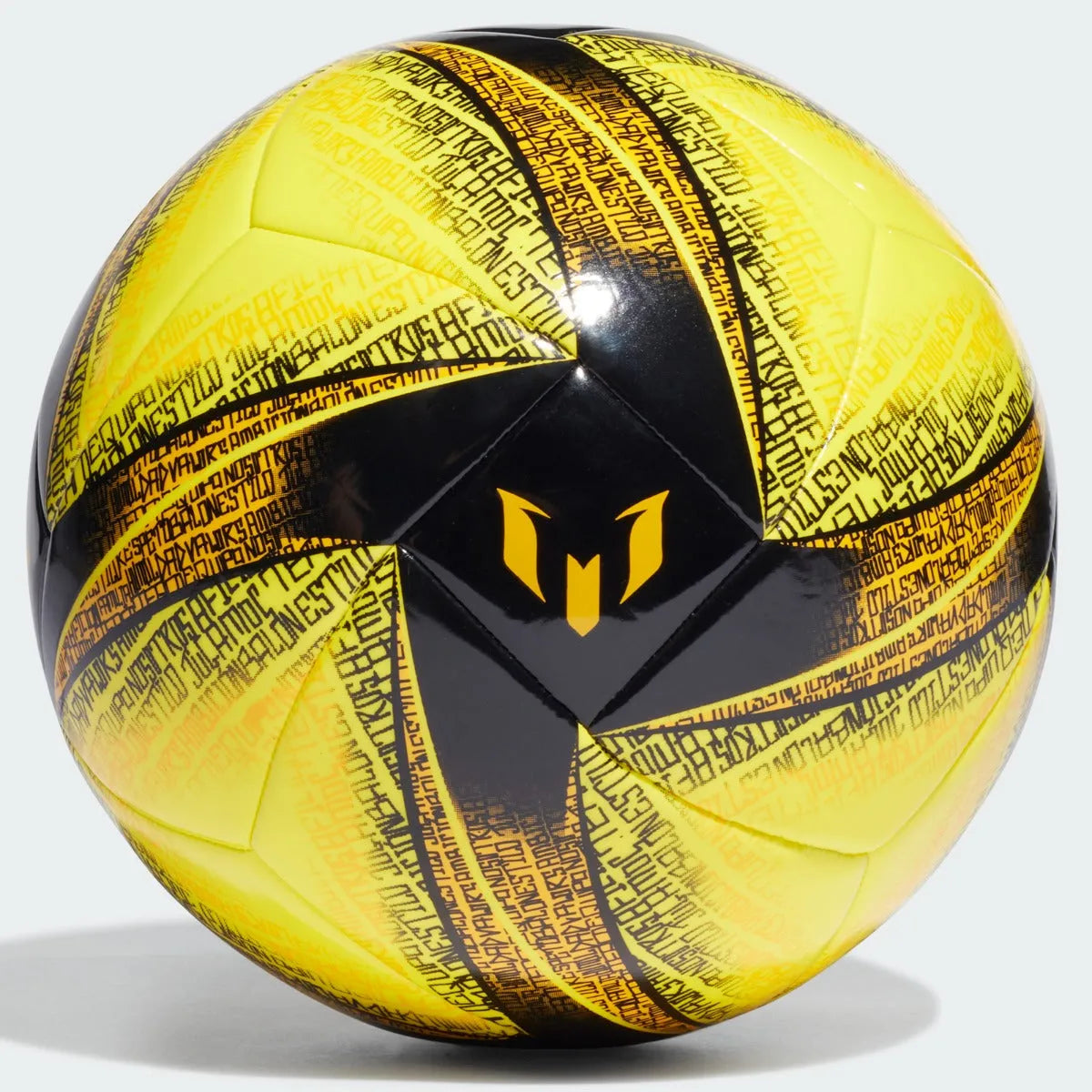 Adidas Messi Club Ball - Yellow-Black (Front)