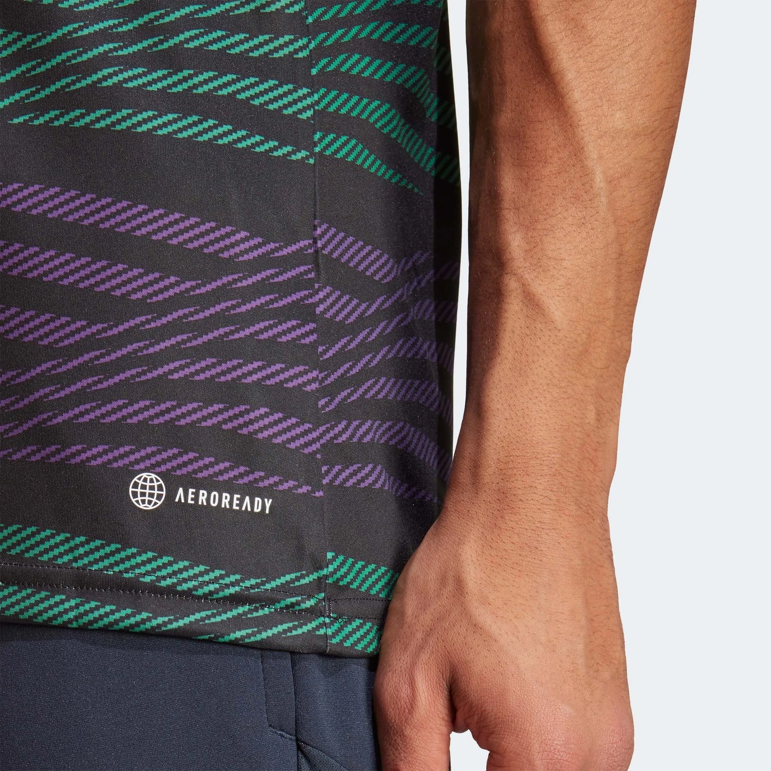 adidas 2023 Real Madrid Pre-Match Jersey - Black-Purple-Green (Detail 2)