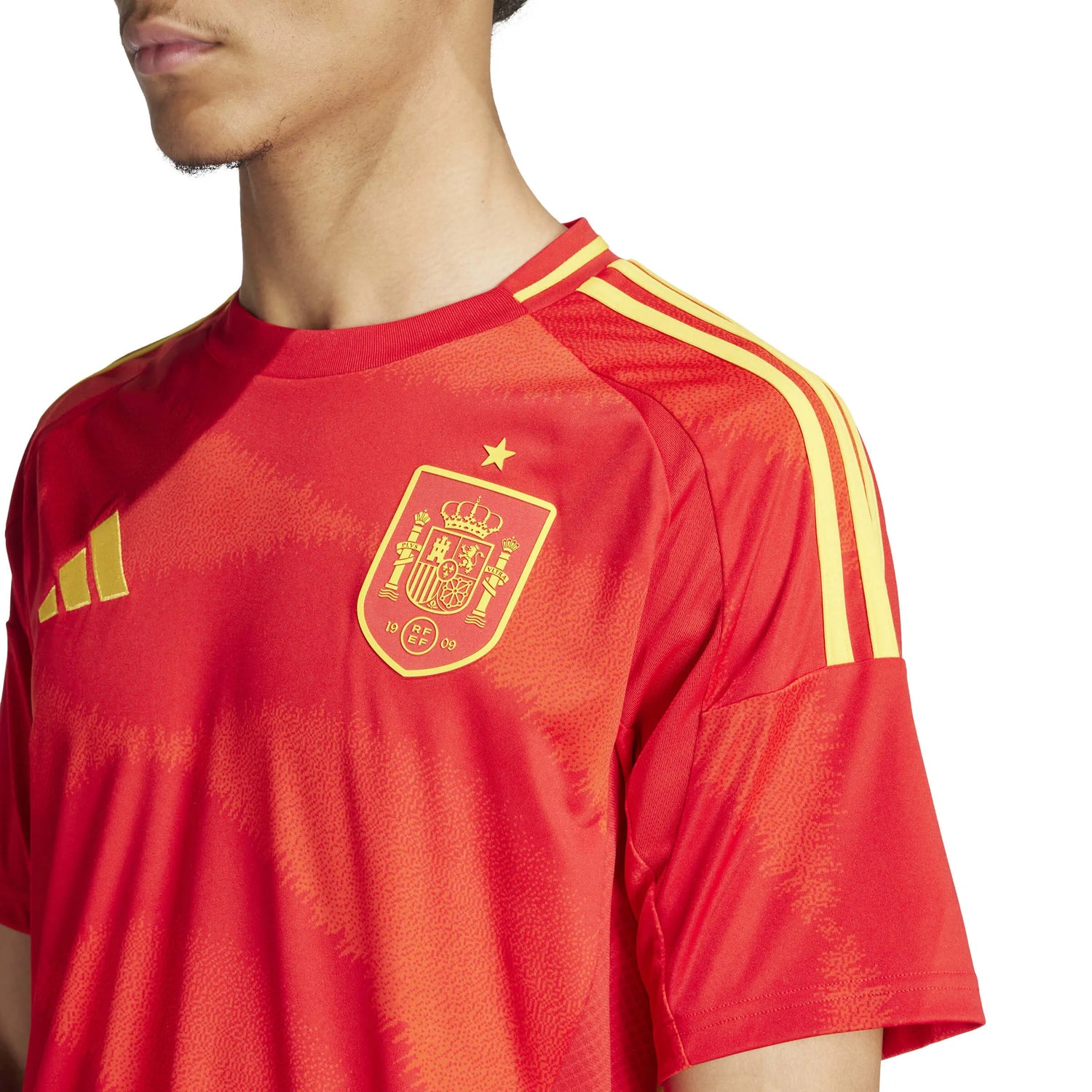 adidas 2024-25 Spain Men's Home Stadium Home Jersey (Detail 1)