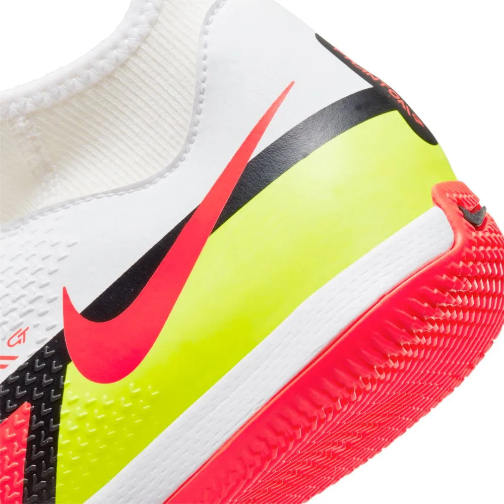 Nike Jr Phantom GT2 Academy DF IC - White-Volt-Crimson (Detail 2)