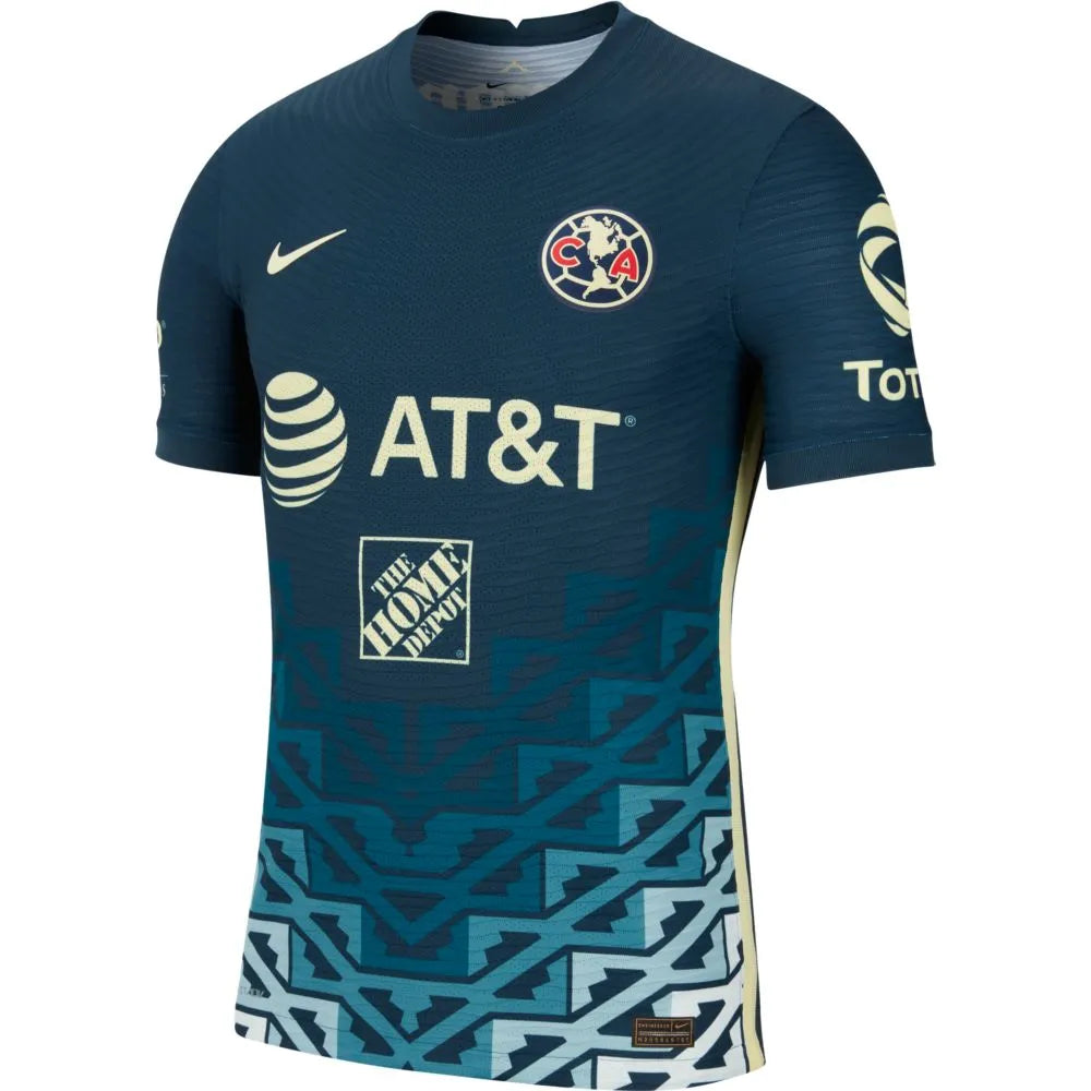 Nike 2021-22 Club America Away  ADV Match Jersey - Navy-Yellow