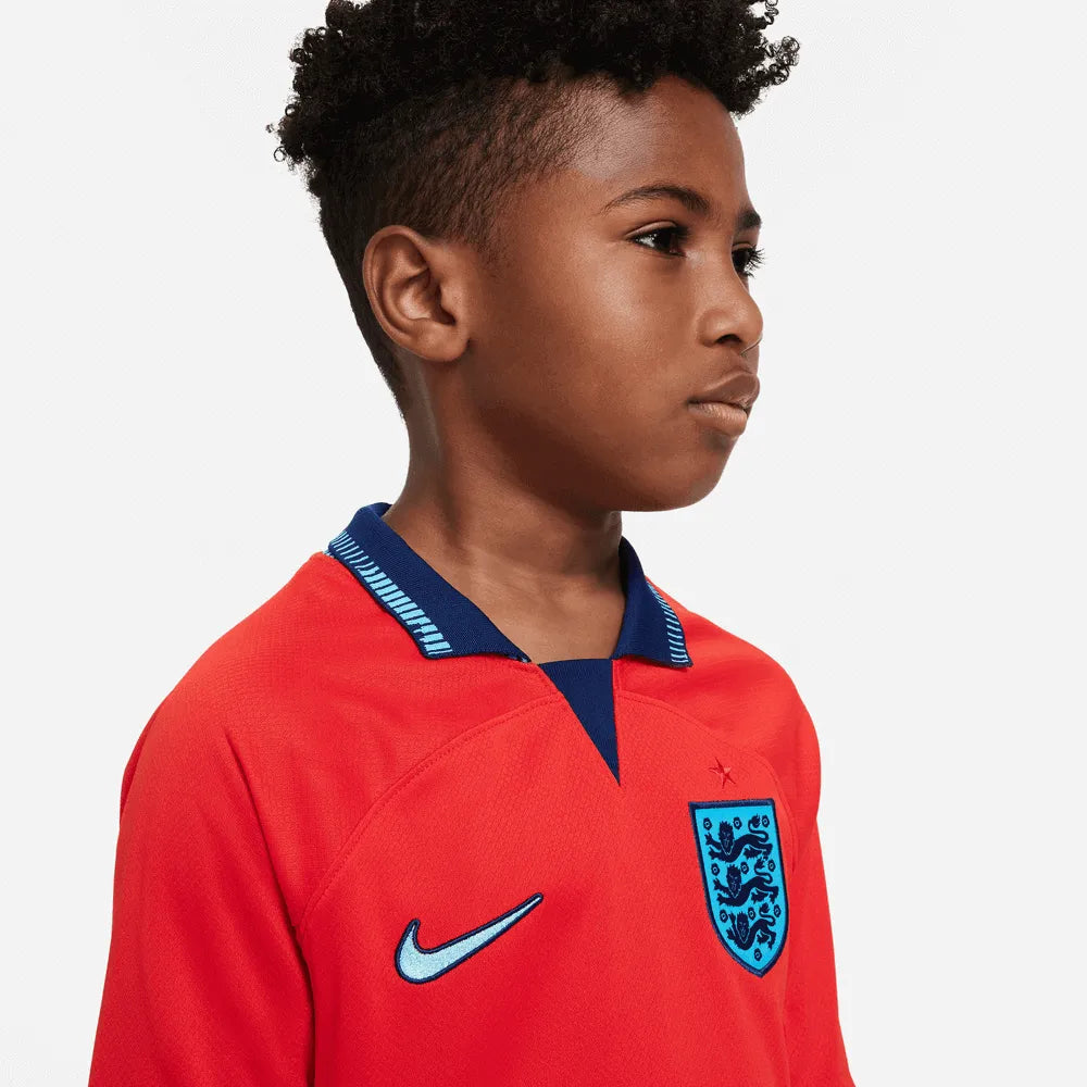 Nike 2022-23 England Youth Away Jersey - Red-Blue Void (Detail 1)