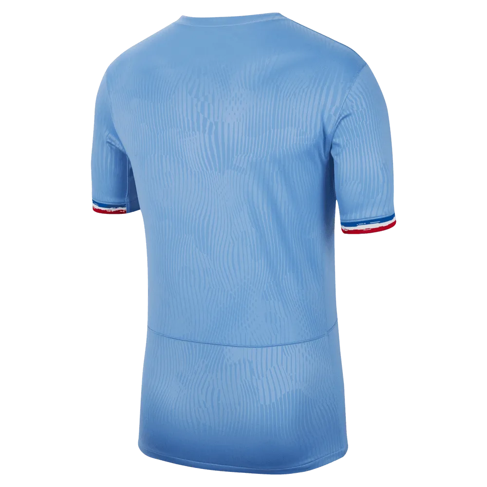 Nike 2023-24 France Women's (Men's Cut) Stadium Home Jersey (Back)