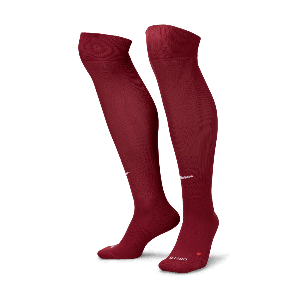 Nike Classic Knee-High Socks Maroon (Pair - Lateral)