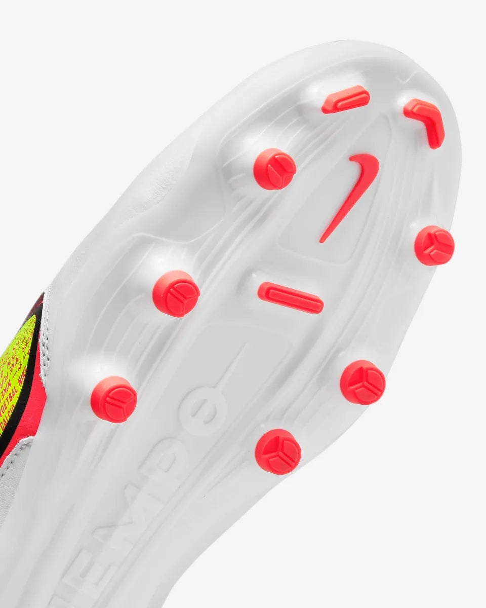 Nike Legend 9 Academy FG-MG - White-Volt-Crimson (Detail 1)