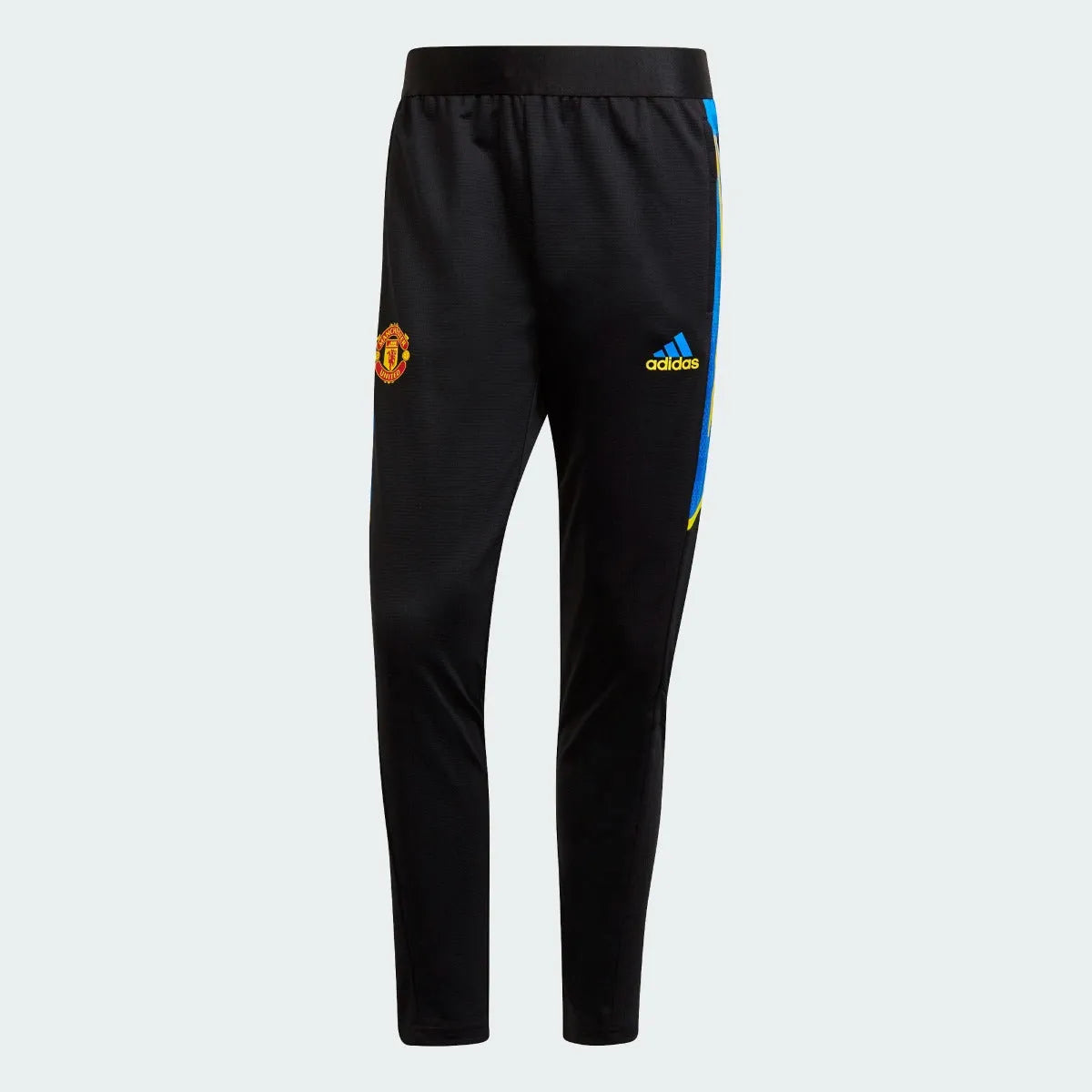 Adidas 2021-22 Manchester United Euro Training Pants - Black-Royal-Yellow (Front)