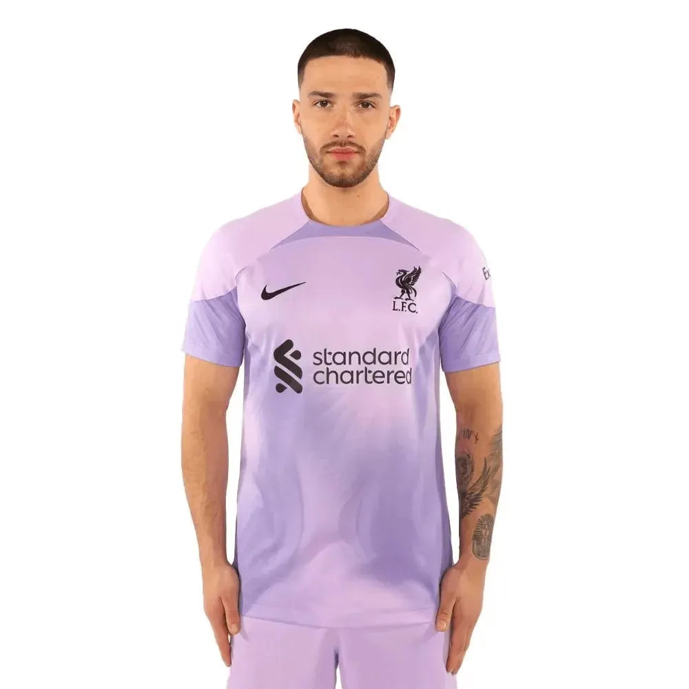 Nike 2022-23 Liverpool Stadium Goalkeeper Jersey - Purple-Black (Model - Front)