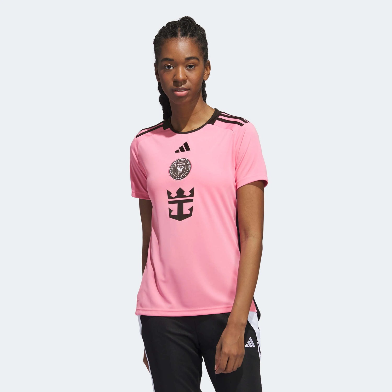 adidas 2024-25 Inter Miami Women's Messi #10 Stadium Home Jersey (Model - Front)