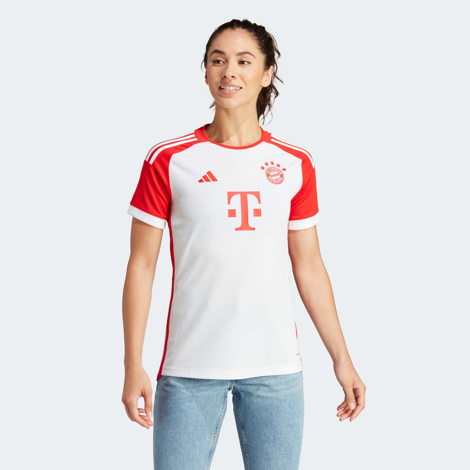 Adidas Women's Bayern Munich 2023 Home Replica Jersey, Small, White