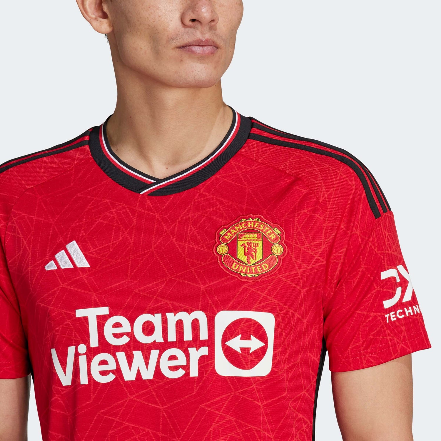 adidas 2023-24 Manchester United Men's Stadium Home Jersey (Detail 1)