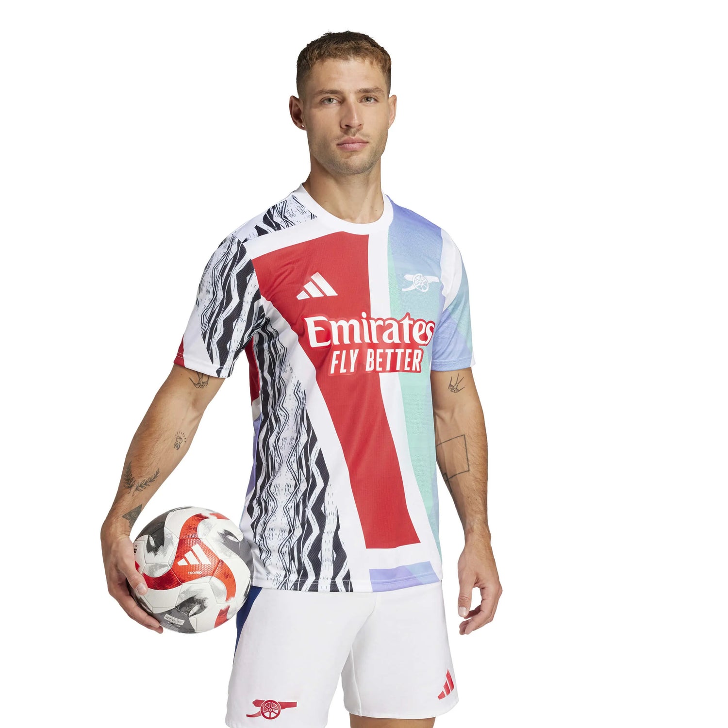 adidas 2024-25 Arsenal Men's Pre-Match Jersey (Model - Side)