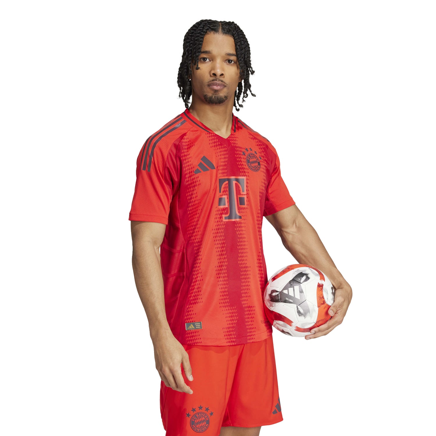 adidas 2024-25 Bayern Munich Authentic Home Jersey (Model - Side)