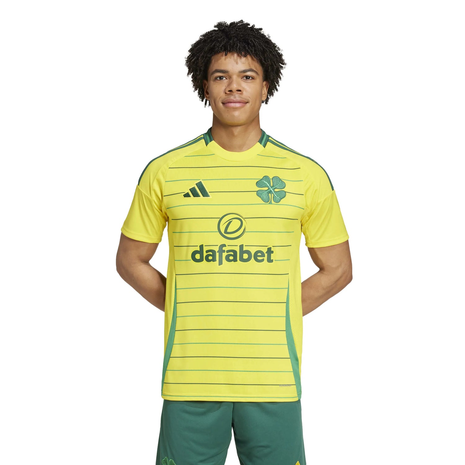 adidas 2024-25 Celtic Men Stadium Away Jersey (Model - Front)