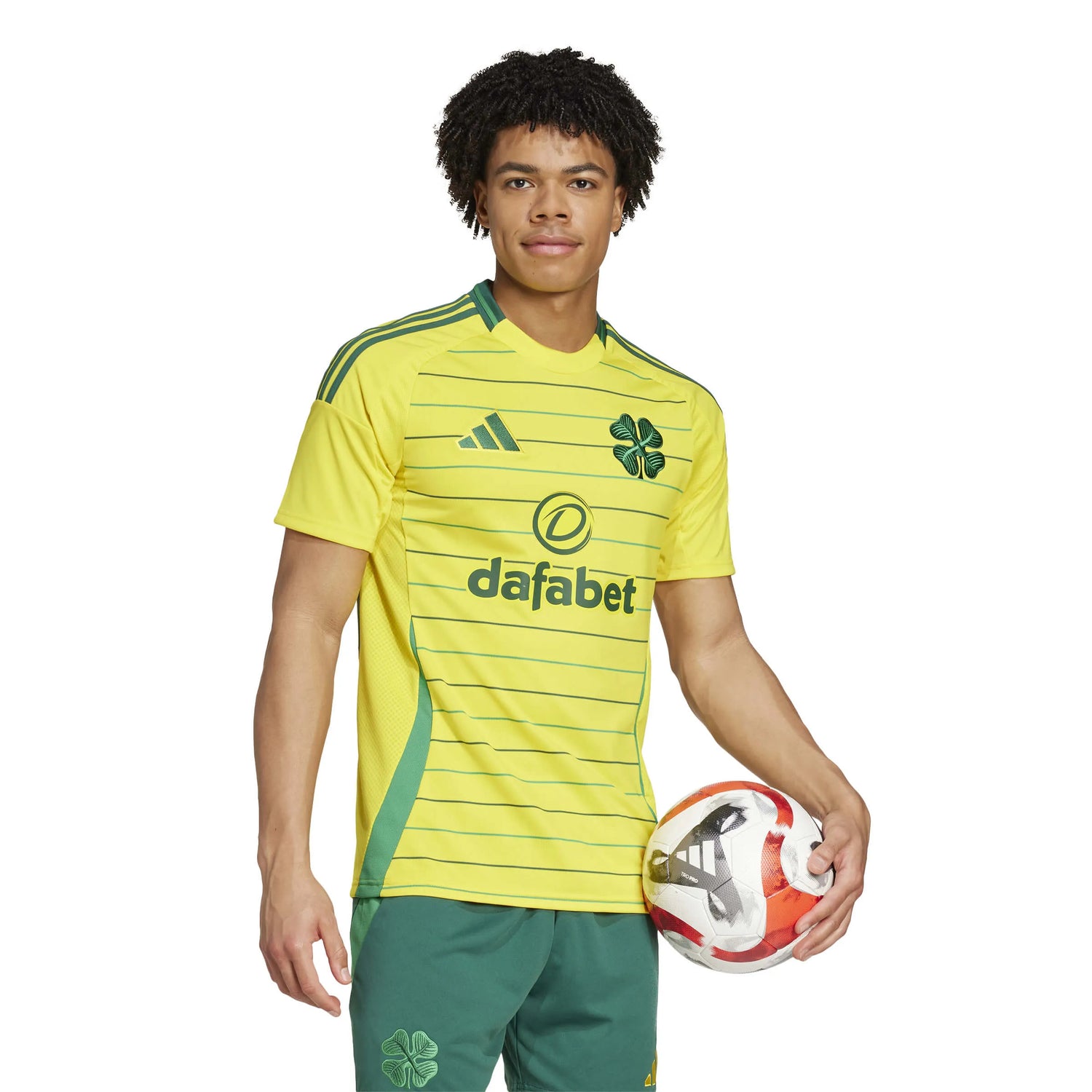 adidas 2024-25 Celtic Men Stadium Away Jersey (Model - Side)