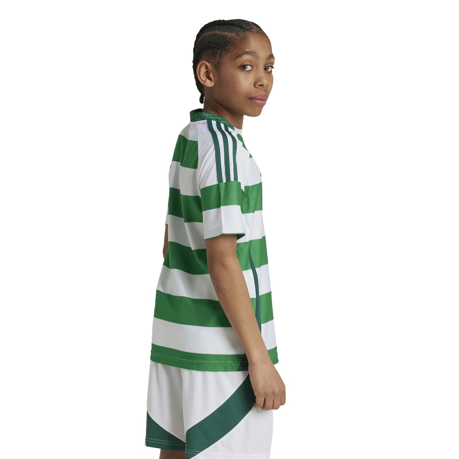 adidas 2024-25 Celtic Youth Stadium Home Jersey (Model - Back)