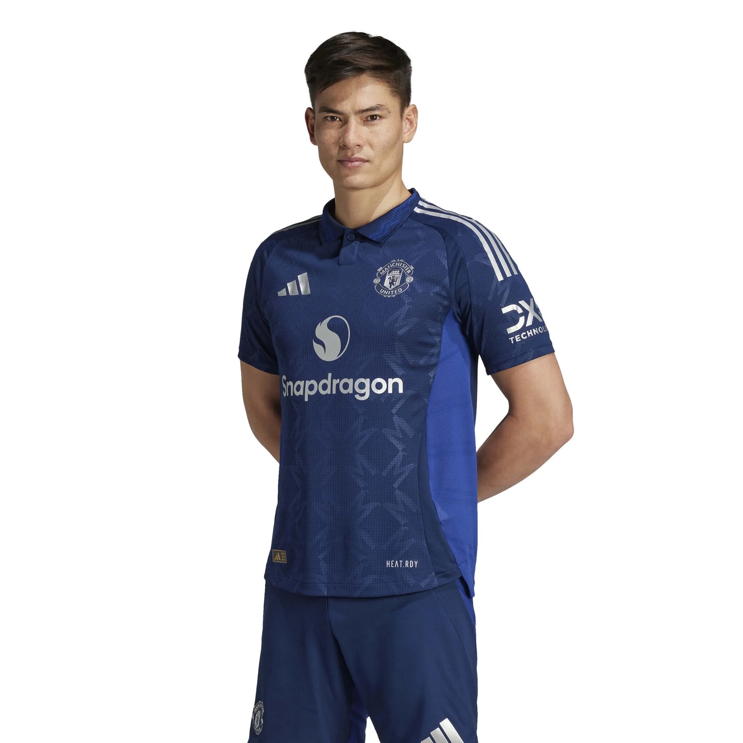 adidas 2024-25 Manchester United Men's Authentic Away Jersey (Model - Front)