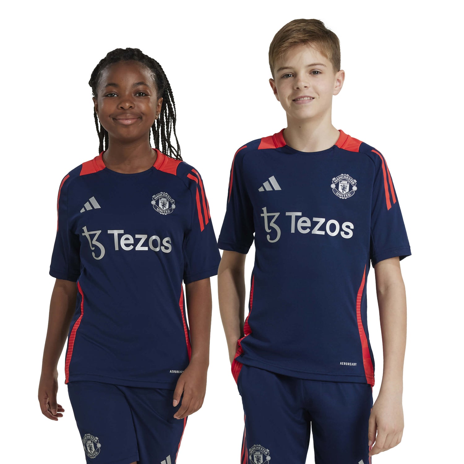 adidas 2024-25 Manchester United Youth Training Jersey (Models - Front)