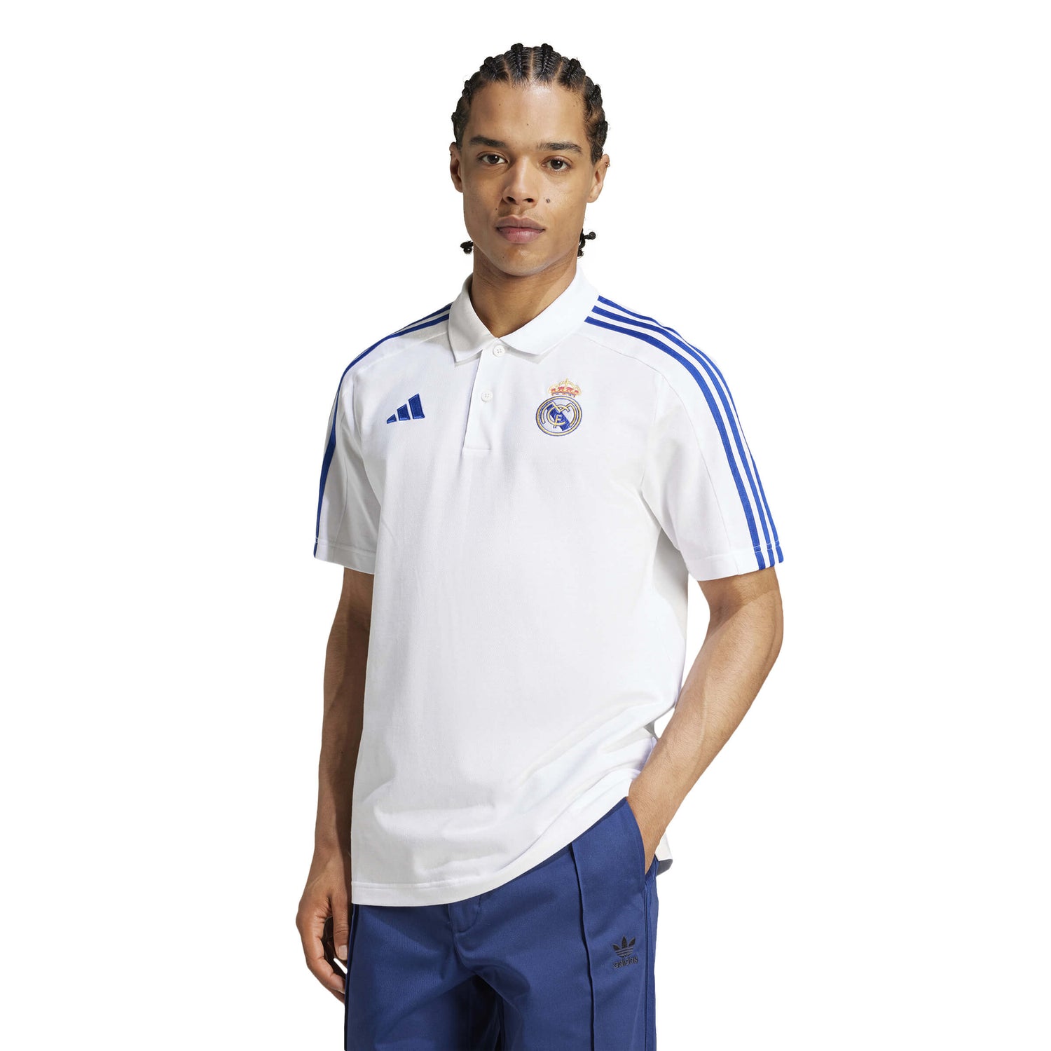 adidas 2024-25 Real Madrid Men's DNA Polo (Model - Front)