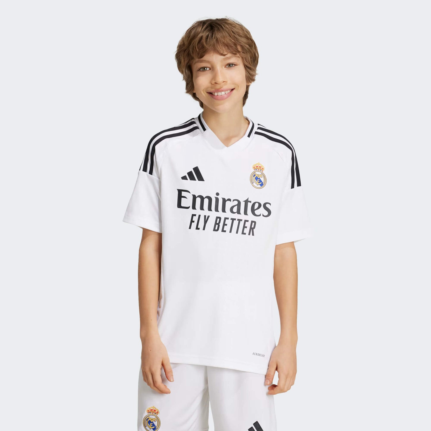 adidas 2024-25 Real Madrid Youth Stadium Home Jersey (Model - Front)
