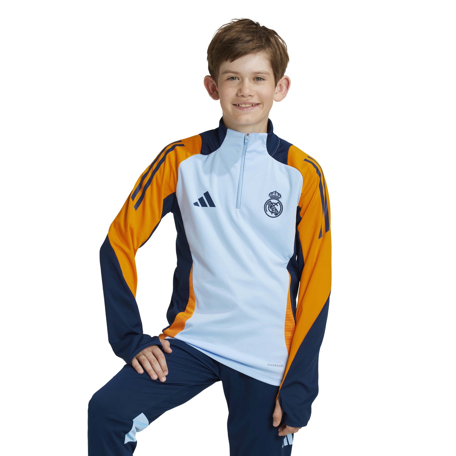 adidas 2024-25 Real Madrid Youth Training Top (Model - Front)