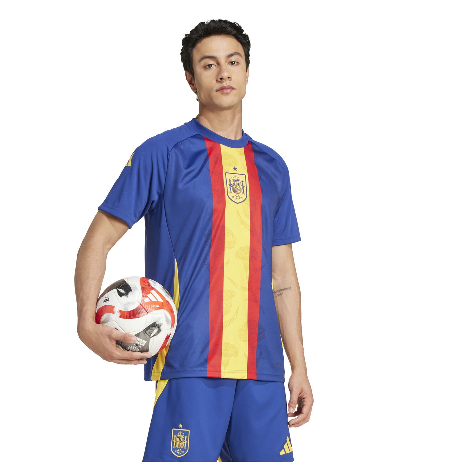 adidas 2024-25 Spain Men's Pre-Match Jersey (Model - Side)