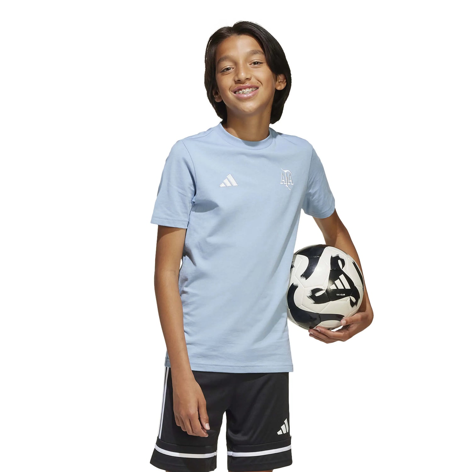 adidas 2025-26 Argentina Youth Anniversary Tee (Model - Side)